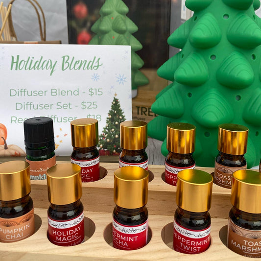 Holiday Diffuser Blend with Christmas Tree Diffuser Bundle